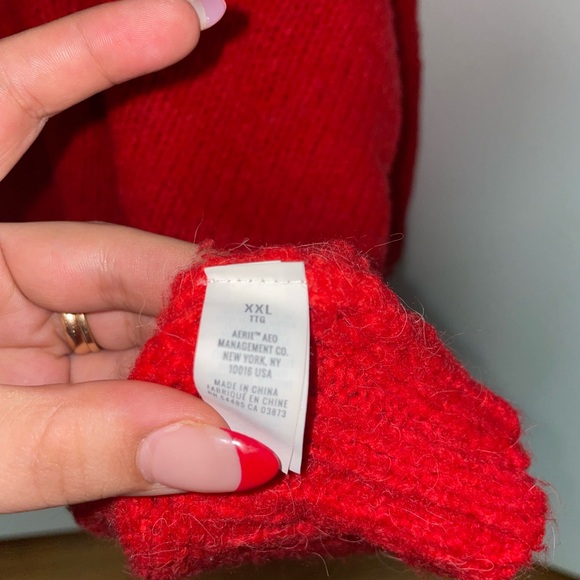 Oversized Red wool sweater - Picture 3 of 4